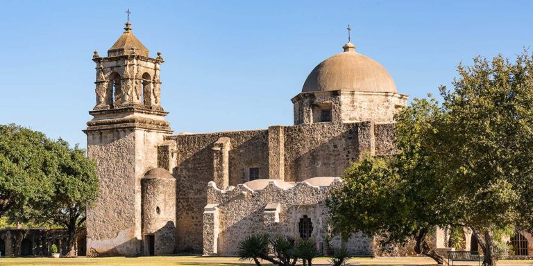 historic view of Mission San José, showcasing its beautiful architecture