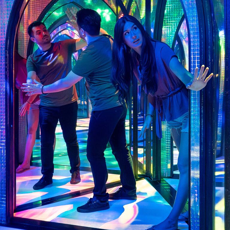 guests at mirror maze