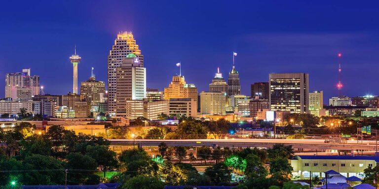 San Antonio skyline at night