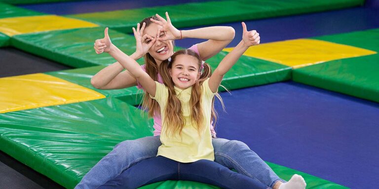 Bounce on trampolines and engage in exciting activities