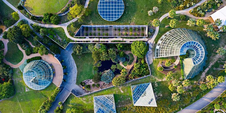 aerial view of San Antonio Botanical Garden